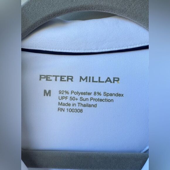 Peter Millar Women’s White Golf Polo Shirt Sz M UPF 50+ Performance Lightweight - Picture 3 of 7